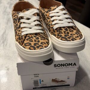 Kohl's Clemmie Leopard Sneakers with White Laces